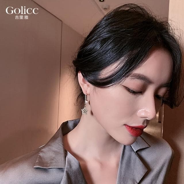【Golicc】耳環 五角星(母親節 生日 情人節 飾品 耳釘 耳飾 耳墜 禮物)