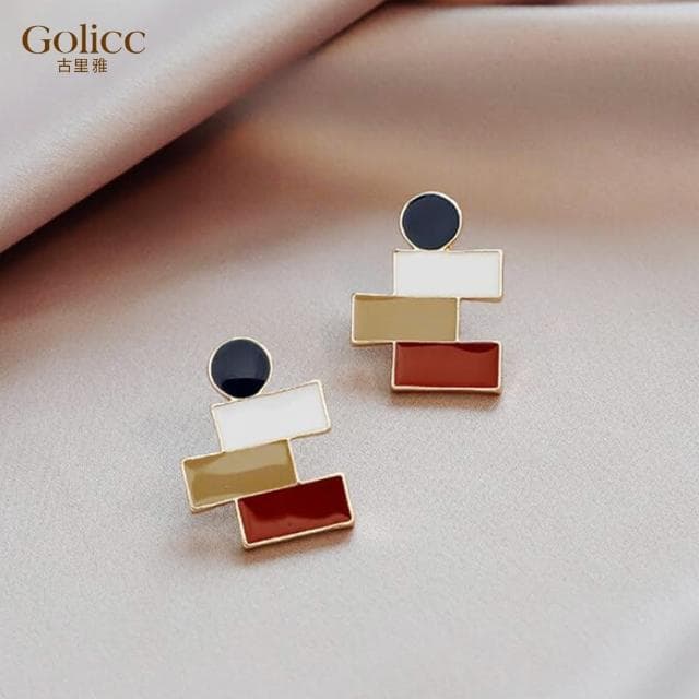 【Golicc】耳環 法式 復古(618 七夕 情人節 生日 飾品 耳釘 耳飾 耳墜 禮物)
