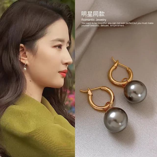 【Gulicc】耳環 明星同款 最愛經典珍珠(雙11 聖誕節 生日 飾品 耳釘 耳飾 耳墜 禮物)