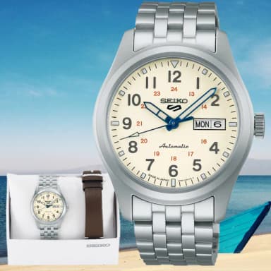 【SEIKO 精工】5 Sports 系列 製錶110週年紀念款 機械腕錶 母親節 禮物 推薦(SRPK41K1/4R36-15L0S)