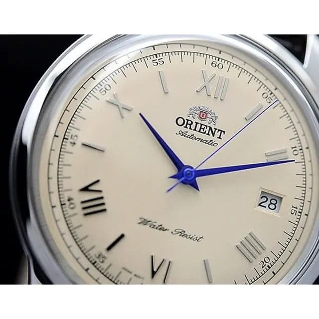 【ORIENT 東方錶】DATE Ⅱ 復古紳士日期機械錶-咖啡x銀框/40.5mm 情人節禮物(TAC00009N)