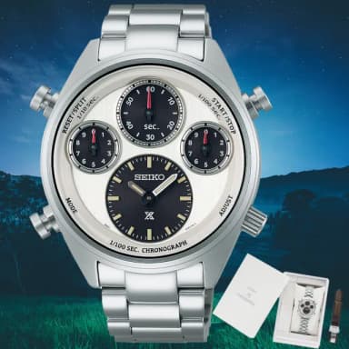 【SEIKO 精工】PROSPEX系列 40周年紀念 太陽能計時腕錶 母親節 禮物 推薦(SFJ009P1/8A50-00D0S)
