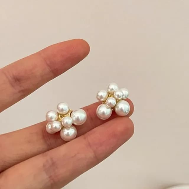 【Oni 歐妮】爆米花 耳針穿式耳環耳釘耳骨環 耳飾925銀針(1對入)
