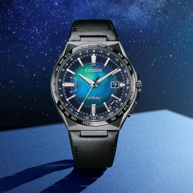 【CITIZEN 星辰】ATTESA 系列 千彩之海 鈦金屬藍色光動能電波對時 男錶  手錶 畢業 禮物 推薦(CB0215-18L)