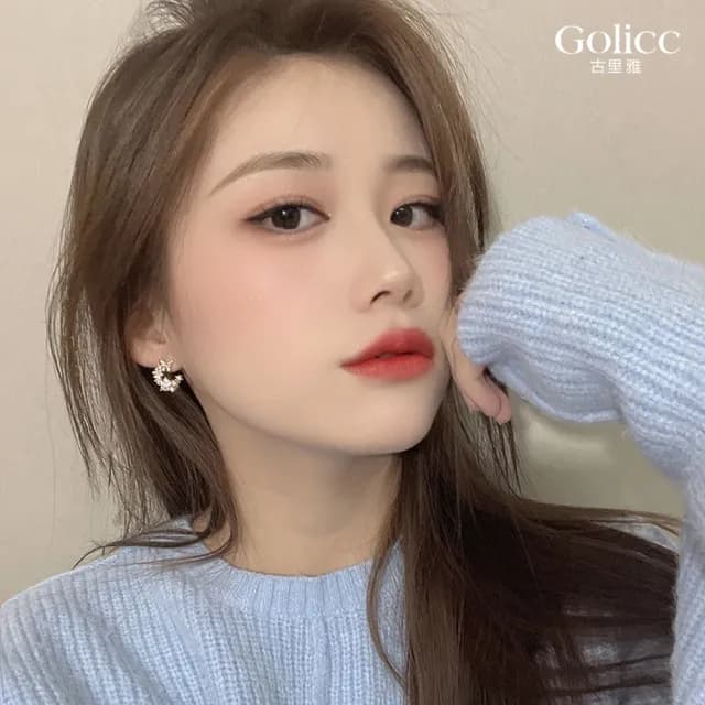 【Golicc】耳環 韓國 蝴蝶 鑲鑽 花朵(99購物限定 生日 飾品 耳釘 耳飾 耳墜 禮物)