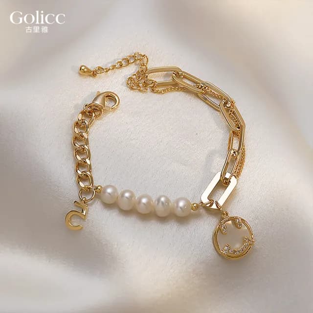 【Golicc】手鍊 巴洛克 笑臉(七夕 情人節 生日 手環 手繩 首飾 飾品 禮物)