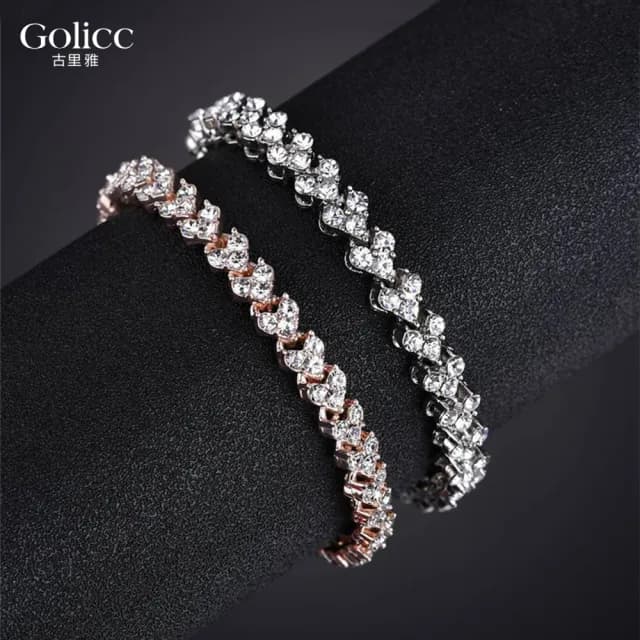 【Golicc】手鍊 歐美 羅馬 方晶(七夕 情人節 生日 手環 手繩 首飾 飾品 禮物)
