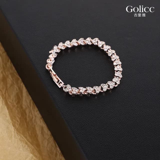 【Gulicc】手鍊 歐美 羅馬 方晶(雙11 聖誕節 生日 手環 手繩 首飾 飾品 禮物)