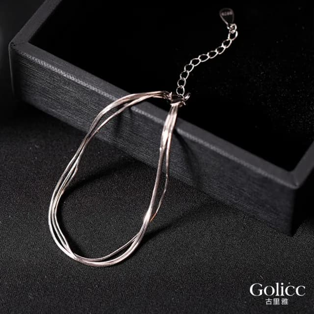 【Golicc】手鍊 日韓風 簡約 多層 蛇骨(七夕 情人節 生日 手環 手繩 首飾 飾品 禮物)