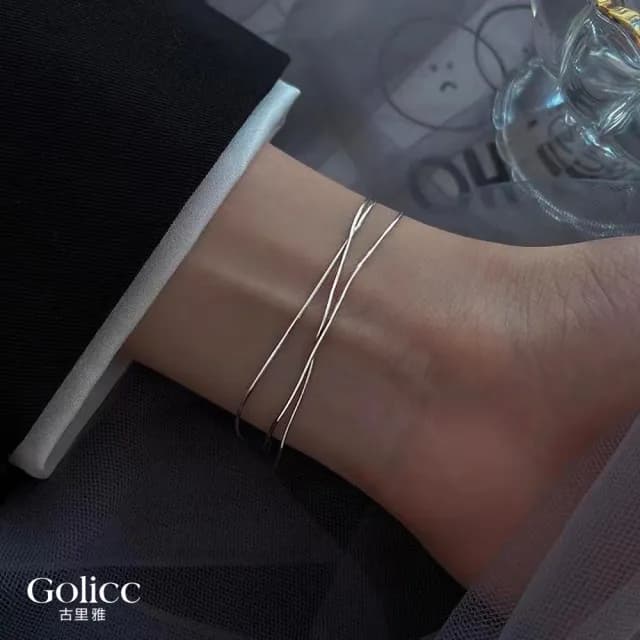 【Golicc】手鍊 日韓風 簡約 多層 蛇骨(七夕 情人節 生日 手環 手繩 首飾 飾品 禮物)