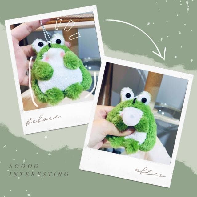 DIY手作啾啾青蛙材料包(啾啾發聲 手作 毛絨吊飾 療癒解壓小物 交換禮物 車用掛件 親子 情人節)