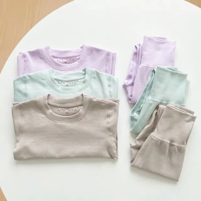 【橘魔法】純色磨毛護肚居家服套裝(睡衣 居家服 內搭 中性款 男童 女童 童裝 兒童)