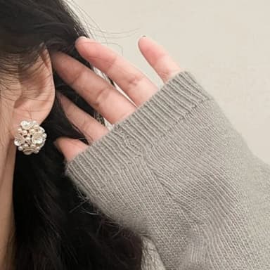 【NDM 南大門】花澗 耳針穿式耳環耳釘耳骨環 耳飾925銀針