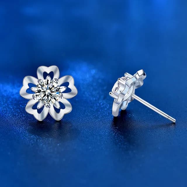 【巴黎精品】現貨+預購 莫桑鑽石耳環925純銀耳環耳針銀飾(0.5克拉女飾品生日情人節禮物p1as76)