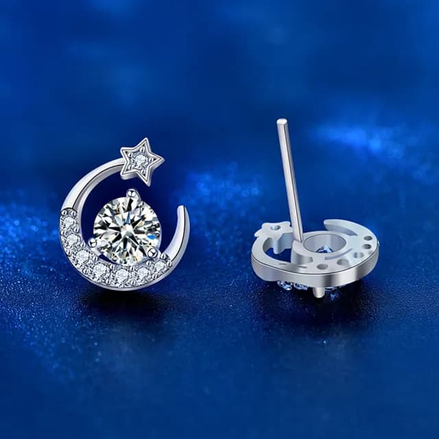 【巴黎精品】現貨+預購 莫桑鑽石耳環925純銀耳環耳針銀飾(0.5克拉女飾品生日情人節禮物p1as73)