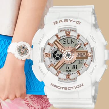 【CASIO 卡西歐】Baby-G 街頭風格雙顯手錶 送禮 禮物 推薦(BA-110XRG-7A)