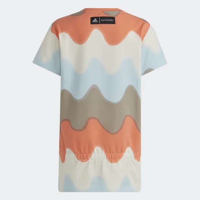【adidas 愛迪達】MARIMEKKO 運動套裝 短袖/緊身褲 童裝 IC3665