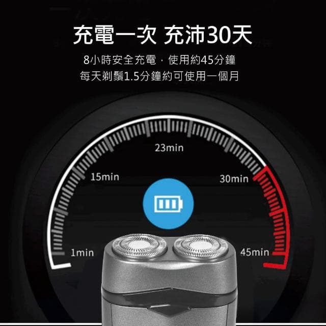 【NAKAY】雙刀頭充電式電動刮鬍刀 /刀頭可水洗NS-601(交換禮物首選)