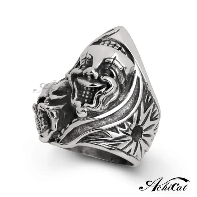 【AchiCat】男戒指．骷髏．小丑造形(白色情人節禮物)