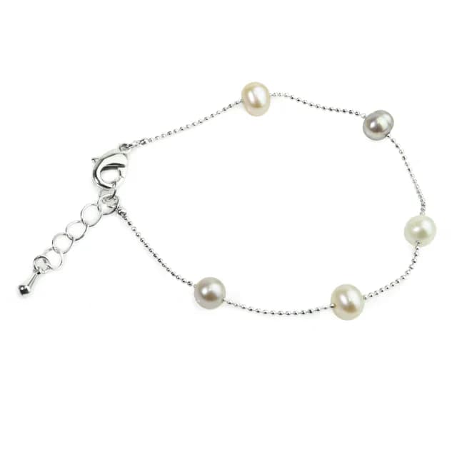 【大東山樑御珊瑚】天然多色珍珠時尚手鍊(6-6.5mm)