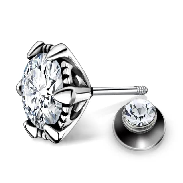 【AchiCat】純銀耳環．栓扣式．耳針(送男友．白色情人節禮物)