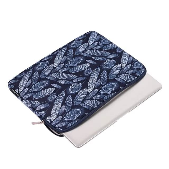 【米蘭精品】現貨+預購 筆電包帆布電腦包(藍色孔雀羽毛印花手拿男女包包情人節生日父親節禮物73vy32)