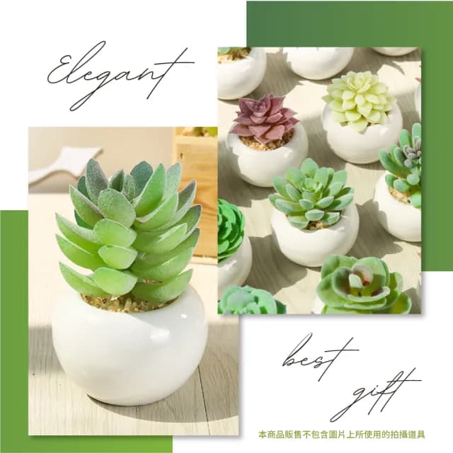 【點綴生活】北歐仙人掌小圓盆栽(多肉植物 仿真人造花 乾燥花 假花盆 室內 居家擺飾 辦公室 桌面裝飾品)