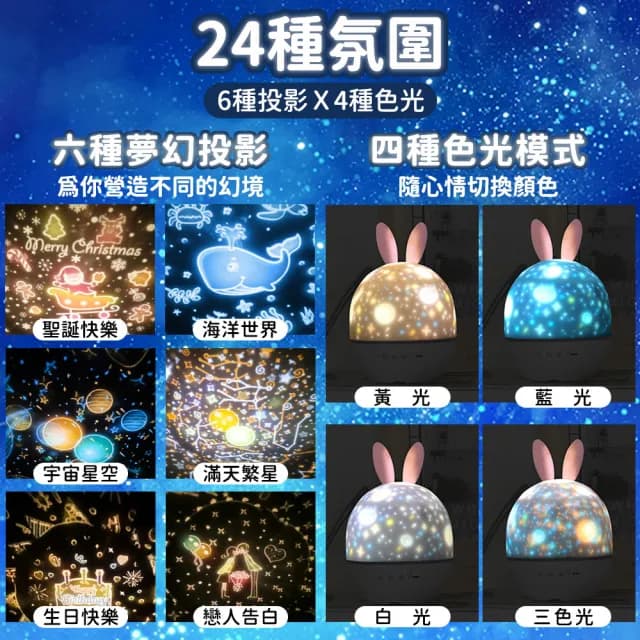 【指選好物】精靈小夜燈(投影燈/音樂燈/照明燈/星空燈/交換禮物/情人節禮物/LED燈)