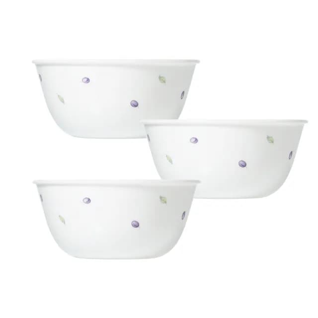 【CorelleBrands 康寧餐具】紫梅3件式中式碗組(C07)