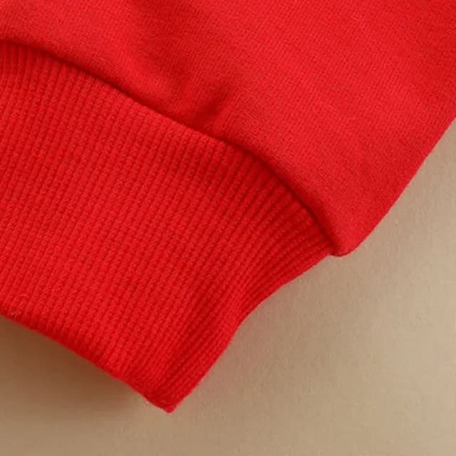 【橘魔法】拚色聖誕老人貼布長袖上衣(聖誕服裝 聖誕節 耶誕節 衛衣 薄長袖 男童 女童 兒童 童裝)