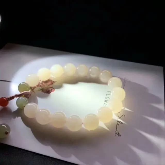 【KT DADA】包包 送女友 生日禮物 手鍊女 手串 手鍊串珠 佛珠手鍊 和田玉手串 和田玉手鍊 煙紫色手鍊