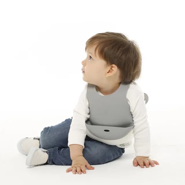 【minikoioi】土耳其製 X型立體矽膠圍兜 多色可選(彌月禮 副食品 兒童學習餐具)