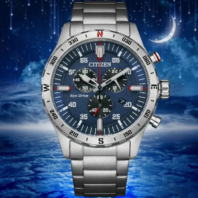 【CITIZEN 星辰】Chronograph 潮玩計時光動能腕錶 手錶 男錶 畢業 禮物 推薦(AT2520-89L)