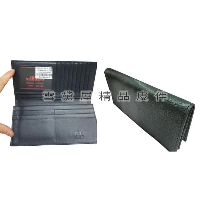 【18NINO81】母親節禮物 長夾專櫃男性款標準尺寸(100%進口牛皮革防水防刮大容量不折鈔)