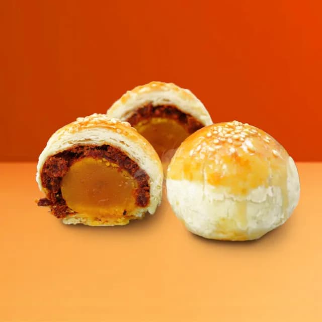 【白鵝山腳】普一牛肉蛋黃酥禮盒x1盒(50gx12入/盒)-中秋禮盒(月餅)