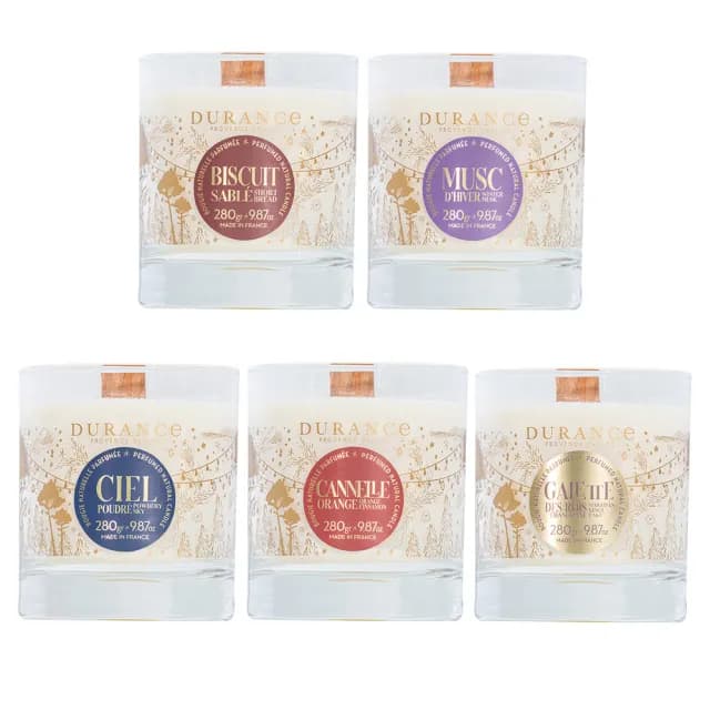 【DURANCE 朵昂思】香氛蠟燭 280g-多款任選(專櫃公司貨-暖桂橙香/奶油酥餅/冬麝香/迷霧星空/國王派)