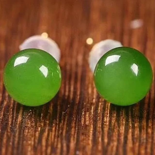 【MoonDy】耳環 耳釘 和田玉耳環 水晶耳環 韓國耳環 女生飾品 玉耳環 翡翠耳環 翡翠耳釘