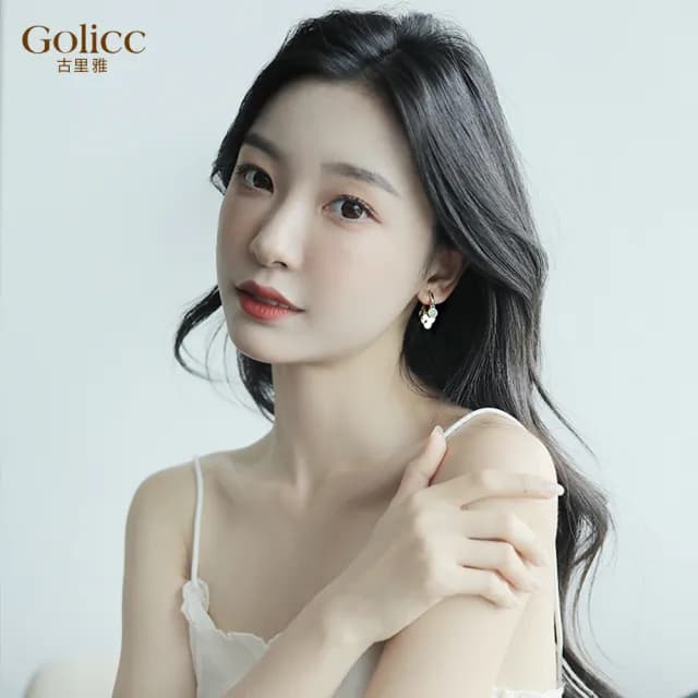 【Golicc】耳環 簡約 小巧 圓片(七夕 情人節 生日 飾品 耳釘 耳飾 耳墜 禮物)