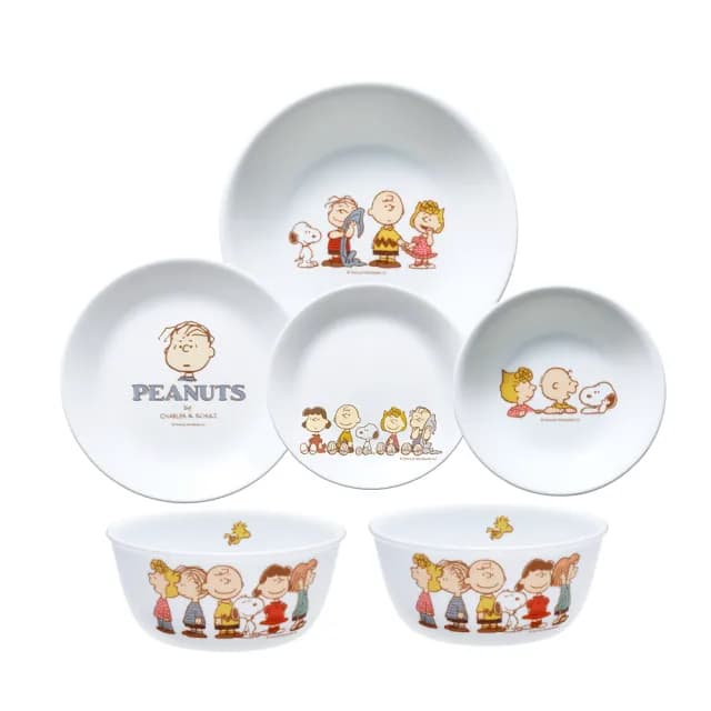 【CorelleBrands 康寧餐具】SNOOPY FRIENDS 經典珍藏 碗盤六件組(F04)