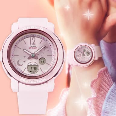 【CASIO 卡西歐】BABY-G 星光系列女錶-浪漫粉色 送禮 禮物 推薦(BGA-290DS-4A)