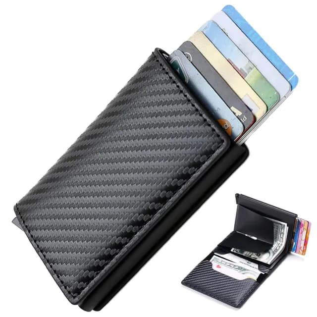 【AHOYE】RFID防盜刷自動彈出票卡夾(零錢包 證件夾 信用卡夾 名片夾)