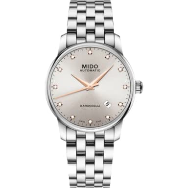 【MIDO 美度】官方授權 Baroncelli 真鑽機械錶-38mm 手錶 送禮 推薦(M86004671)