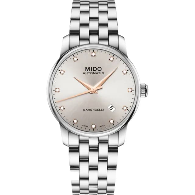 【MIDO 美度】官方授權 Baroncelli 真鑽機械錶-38mm 手錶 送禮 推薦(M86004671)