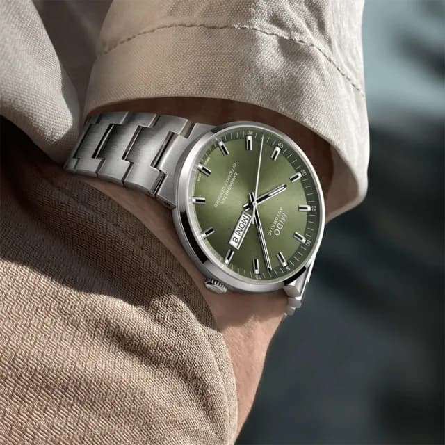 【MIDO 美度】官方授權 Commander 香榭系列天文台機械錶-綠/42mm 手錶 送禮 推薦(M0316311109100)