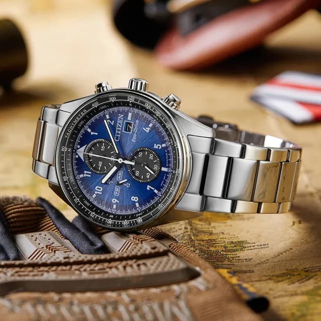 【CITIZEN 星辰】Chronograph系列 時尚光動能計時腕錶 七夕 情人節 送禮 推薦(CA0770-81L)