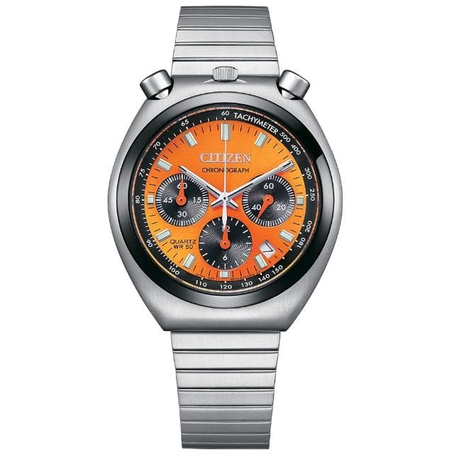 【CITIZEN 星辰】Chronograph系列 牛頭 熊貓 復古計時石英腕錶 母親節 禮物 推薦(AN3660-81X)