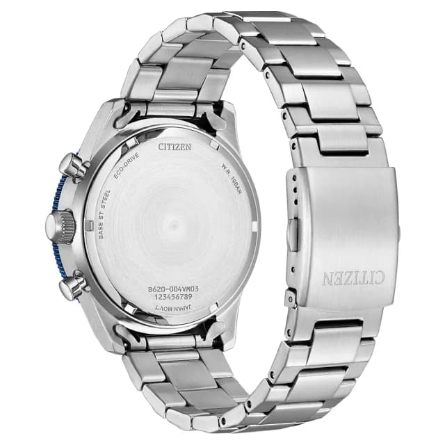 【CITIZEN 星辰】Chronograph系列 時尚計時光動能腕錶 七夕 情人節 送禮 推薦(CA4554-84L)
