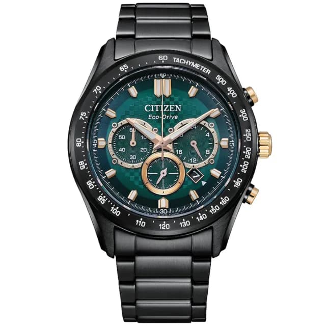 【CITIZEN 星辰】Chronograph系列 三眼計時光動能腕錶 七夕 情人節 送禮 推薦(CA4536-86X)