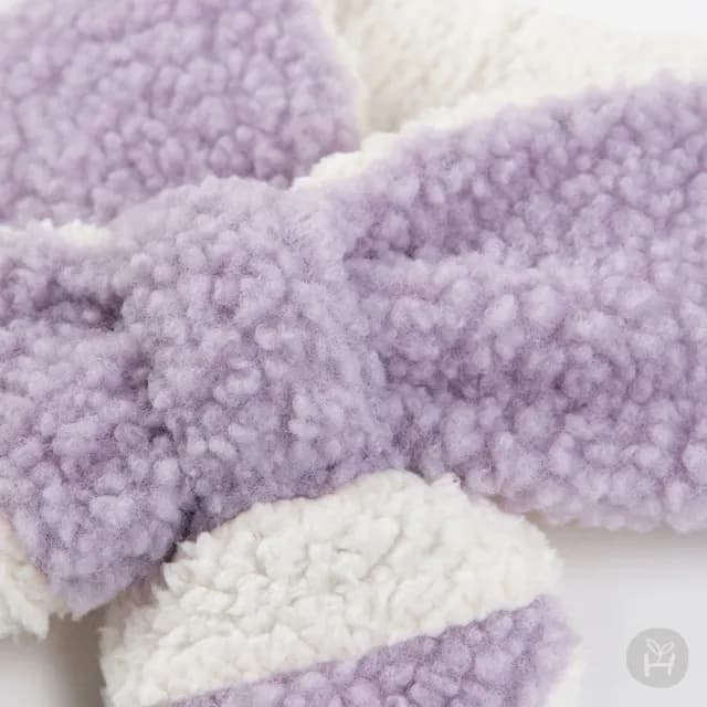 【Happy Prince】韓國製 Porin淺紫雪絨內裡嬰兒童圍巾(保暖寶寶圍脖圍兜口水巾)