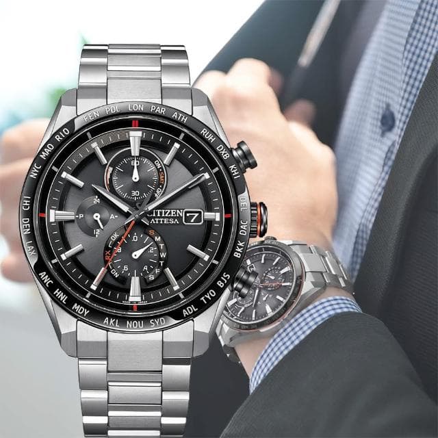 【CITIZEN 星辰】ATTESA 系列 沉穩商務鈦金屬電波計時腕錶 手錶 畢業 禮物 推薦(AT8189-61E)